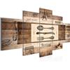 Runa Art Wood Di Cucina Murali Tela Non Tessuta 5 Pezzi Posate Vintage Marrone Camera Da Letto Corridoio 038053a