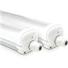HOFTRONIC - 2x Plafoniera LED Impermeabile per soffitto IP65 120 cm - 36 W 4320 Lumen - 4000 K luce Bianca Neutra - Collegabili - IK07 - Lampada per Garage Cucina Officina Ufficio Bagno Magazzino