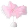 ZAMETTER Mini Lampada Da Tavolo Con Piume Lampada Da Tavolo Con Piume Lampada Da Comodino Adatta Per La Decorazione Della Camera Da Letto E Del Soggiorno (Rosa)