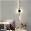 ZLGUBAY Applique Da Parete Moderna a LED per Interni, Applique Da Parete a LED Con Barra Ondulata in Alluminio, Applique Da Parete Lunga a LED per Soggiorni, Camere Da Letto, Corridoi