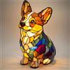XWNGDAFEVF 3D Lampada da tavolo Carino Nuovo serie cani Decorazione della casa Resina Piano da tavolo USB Luce notturna Compagnia fedele Illuminazione, Corgi 2