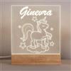 Stileitaliano luce notturna per bambini lampada led personalizzata cameretta 3d comodino notte (Unicorno 1)