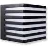 GASIASHOP SRL UNIVERSO LAMPADA APPLIQUE SMD LED DA MURO WALL LIGHT 10W QUADRATA IP54 COLORE NERO CCT 3 IN 1 CAMBIA COLORE LUCE