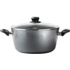 STONELINE Casseruola 32 cm con Coperchio, Pentola Grande Antiaderente in Alluminio Pressofuso, Pentola Induzione con Rivestimento Antiaderente con Vere Particelle di Pietra, Tutti i Piani Cottura