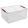 SUNWARE perfectly organised Sunware Q-Line Box - 120 litri - 80 x 50 x 38 cm - trasparente/rosso