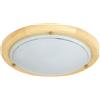 LED Universum Lampada da soffitto Lampada da parete in legno chiaro, rotonda, diametro 38 cm, in vetro satinato e vero legno con 2 x attacco E27, per lampadina o lampadine LED | Lampada da soffitto