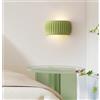 TCHAUSGZOZ LED Moderna Lampada da parete Dimmerabile Da interno 10W In resina Luce a tre colori Lampada da parete Soggiorno Camera da letto Scala Corridoio,Arancia(Color:Green Verde)