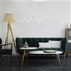 TEKHOME Lampadario LED Moderno Ondulato 25W - Sospensione Design Nero, Luce Fredda 6500K, per Tavolo da Pranzo e Soggiorno - B73-BF(BIANCO 6500K FREDDO)