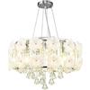 Generic Lampadario moderno a LED, lampadario romantico in ceramica con fiori di rosa, lampadario moderno in cristallo bianco, elegante lampada da soffitto