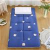 YOUGANG Futon, materasso da pavimento pieghevole, arrotolabile, tatami, singolo/twin/queen/king size, futon giapponese, materasso da campeggio con retro antiscivolo (blu navy, 100 x 200 cm)