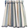 A.Monamour Tenda Corta per Finestra Piccola a Pannello - Bistrot Mantovana da Cucina con Strisce Beige Blu Opaco - per Porta, Armadio, Lavandino