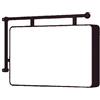 XILYZMO Scatola Luminosa Bifacciale Sign Stand, LED Light Box Negozio Insegna, Esterno Retroilluminato Menù Board, Montaggio A Parete Telaio Metallo Tabellone per Negozio(Black-B,100x60cm)