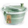 AKITAInk Centrifuga per Insalata 4,4 L Senza BPA - Asciuga Verdure Manuale in Plastica Trasparente/Verde, Ø 18-25 cm