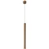 ENTHERONIC Lampada a sospensione a LED con tubo lungo, in alluminio, semplice, mini lampada a sospensione per isola cucina, sala da pranzo, camera da letto, bar, lampade a sospensione da soffitto dora