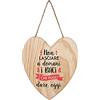 My Custom Style Targa targhetta in Legno #Amore-I Baci#Cuore 20x18