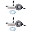 A2ZWORLD 2 Pezzi Mini Faretto Led Da Incasso Rotondo 3W 220V 3000K Φ35*H38mm Foro 30mm, Doppia Ghiera Nero Bianco Sostituibile, Angolo 15° CRI≥80 UGR≤10 IP21