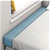 ELYSYSRL Riempitivo per Materassi, Letto Gap Filler Cuscino, Cuscino per Testata, Connettore per letto Doppio/Materasso, per Riempire lo Spazio tra la Testiera e il Materasso(Light blue,90x5x15cm)