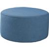 Baoblaze Ottoman Fodere Rotondo Poggiapiedi Poggiapiedi Protector Cover in Tessuto Elasticizzato di Stoccaggio Pouf Copre, di Alta Spandex Fodera Lavabile in - Blu