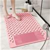 ZAHDMA Tappetino Doccia Antiscivolo 80x50cm,Tappeto Doccia Antiscivolo Massaggiante,Tappetino Antiscivolo Doccia con Ventose e Fori di Drenaggio,Resistente alla Muffa,per Doccia,Vasca e Bagno (Rosa)