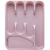 VIRSUS 1 Portaposate, dimensioni 33,5x26,5x4,5 cm, vassoio per posate e utensili, porta posate da cassetto cucina 5 comodi e pratici scomparti Vari Colori (Rosa) - C