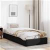 IKAYAA Letto Singolo 90x200 con Contenitore Letto Idraulico con Rete a Doghe e Telaio-Nero-90 x 200 cm