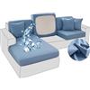 BXFUL Copriseduta Divano Elasticizzato Ice Silk Impermeabile Alta qualità Copricuscino Morbido Protezione del Cuscino Sedile del Divano Lavabile (Grande 1 posto,Blu)