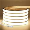 HEGEHE Striscia LED COB 12V [2m, Bianco Naturale 4000-4500K], IP65 Impermeabile Flessibile,320 LED/m Tagliabile FCOB Nastro LED Neon CRI90+,Decorazione per Casa e Negozi - Non include alimentatore