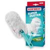 Leifheit SUPERDUSTER, piumino lavabile per una rapida rimozione della polvere, adatto per angoli e nicchie, compatibile con il sistema click, lava non buttare