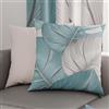PETTI Artigiani Italiani - Coppia di Federe Cuscino 45x45 cm in Microfibra, Cuscini Arredo Camera da Letto, Divano, Salotto, Set 2 Fodere Copricuscino, Federa Tropical Celeste A, 100% Made in Italy