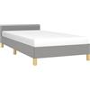 vidaXL Giroletto Senza Materasso Grigio Chiaro 90x190 cm Tessuto
