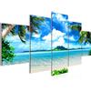 Runa Art Spiaggia Palme Murali Tela Non Tessuta 5 Pezzi Mare Blu Beige Camera Da Letto Corridoio 603353a