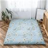 Generic Coprimaterasso Futon con Cerniera,Fodera in Cotone 100% per Materasso Tradizionale Shikibuton Futon,Copertura Protettiva per Tappetino Tatami,Lavabile (Senza Materasso),Flower2,Twin/90x200cm