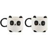 I-TOTAL® - Set di tazze da caffè in ceramica per espresso - SET 2 pezzi, 90 ml ciascuno - Perfette per gli amanti dell'espresso, per la casa o l'ufficio, 90 ml (PANDASTIC)