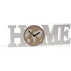 Gicos Decorazione con orologio scritta home da parete e da tavolo in legno bianco 39 * 13 * 2 cm decorativo MOG-836411