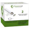 Pianeta Led 2x Profili in Alluminio Grigio da 2 mt (4 mt) TL1205 per Strisce a Led con Cover Opaca tappi e ganci di montaggio inclusi