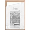 CLAMARO 'SFR35' Cornice con giunti ombreggiati per telaio da 100 x 140 cm, rovere chiaro, cornice in legno MDF per telai con ganci e materiale di montaggio