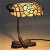 Uziqueif Lampada da scrivania banchieri Vintage Lamp, Lampada da Comodino Camera da Letto, Lampade da Tavolo Studio, Vetro abat-Jour, con Lampadina,F