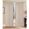 GBiancheria Coppia Tende a Pannello Marta Ricamate Arabesco Tessuto Semitrasparente Elegante 60x150 o 60x240 cm - Tende Moderne e Classiche per Soggiorno Cucina Camera (Tortora, 60x240 cm)