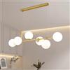 Dopa Dopastore Lampadario a Sospensione con 6 Attacchi G9 Design Sfere in Acrilico Struttura Bronzo Lampada a Soffitto IP20 Per Interni Camere Salone