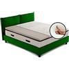 GEEMMA s.r.l. Topper lattice, sopramaterasso in 100% LATTICE ANALLERGICO, Alto 4 cm con tessuto antimicrobico sfoderabile 4 lati con filo in ARGENTO - STAR LATEX matrimoniale 160x200