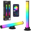 Todeco 2pcs Smart Led Light Bars, RGB Gaming Lamp, Dimmerabile in 16 Milioni di Colori per Stanze, Decorazione da Gioco