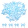 QUARKZMAN 60Pz Fiocchetti Blu con Perle 1 Mini Fiocco di Nastro Raso Multicolori Piccoli Applicazioni per Regalo DIY Capelli Cucito Matrimonio Festa Decorazione Natalizi