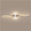 Mjsdjof Lampada da parete creativa a onde lunghe in metallo, lampada da atmosfera decorativa per illuminazione decorativa a strisce da soggiorno, rondelle da parete moderne a LED 3000K per corridoio, applique