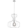 Belight Sospensione Industrial 1 Luce Ferro Laccato Bianco E Argento