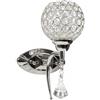 damastoreitalia Universo Applique da parete moderna argento con cristalli | Attacco G9,IP20 | Lampada decorativa da interno per camera, salotto, ingresso (Argento)