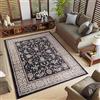 TAPISO Colorado Tappeto Pelo Corto Resistente Design Tradizionale Classico Antracite Motivo Floreale Ornamenti Cornice Bordo Scuro Camera Salotto Soggiorno Sala Oeko-Tex 180 x 250 cm