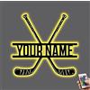 Ozinna Personalizzato Nome e Hockey Metallo Segno Lampada LED 16 Colori con Telecomando Decorazione d'Arte da Parete Regali di Natale per Feste di Compleanno Decorazioni per la casa,style 6
