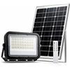 MAKA change your life quality MAKA Faro LED Solare 200W Illuminazione Esterno Lampada Solare con Telecomando Proiettore LED IP65 2000 Lumen Luci Solari Giardino Batteria LiFePO4 15000 mAh Luce Bianca Fredda 6500K Potente (200 W)