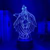 KJsdaADSA 3D Night Light Illusion Anime lampada Overlord Albedo Led Night Light per la decorazione della camera da letto Regalo Nightlight Anime Waifu Lamp Albedo Overlord -Telecomando