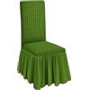 SalGiu Vestisedia Volant Gonna Con Schienale (2 pezzi) Elasticizzato Eleganti Universale (2 Verde)